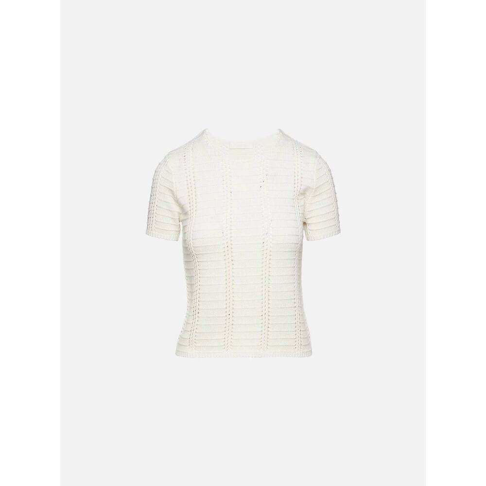 NEW SABLYN women's jayden shrunken short sleeve crew top in gardenia